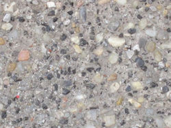 Pavimento de hormigón árido visto