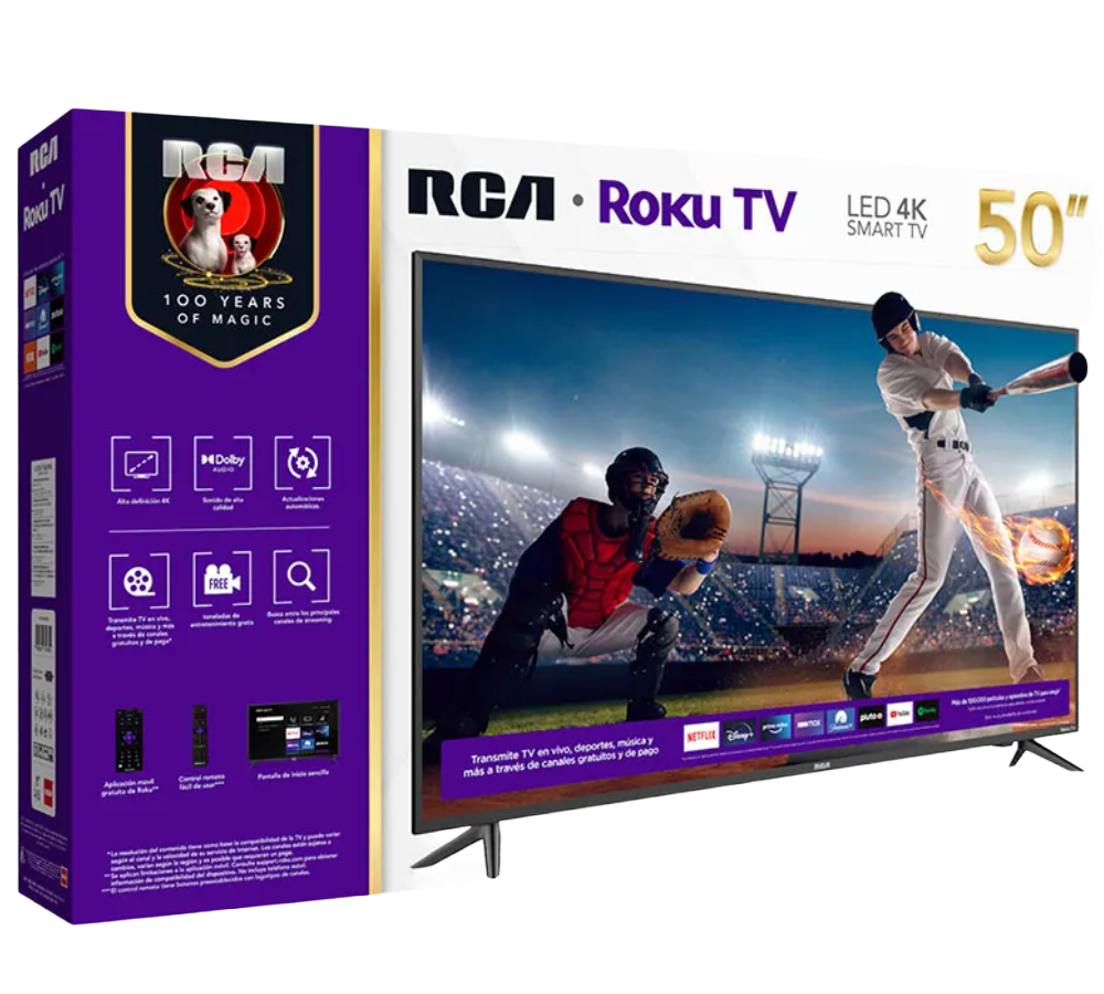 Smart TV RCA 50 Pulgadas 4K UHD con Roku – RC50RK