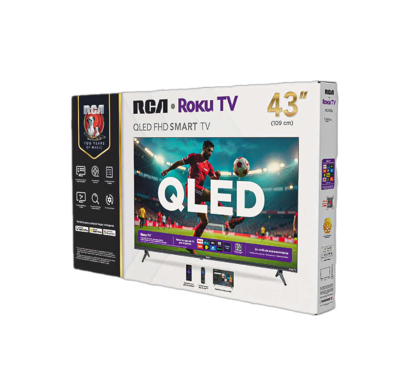 Smart TV RCA 43 pulgadas QLED Full HD Roku TV modelo RC43QL