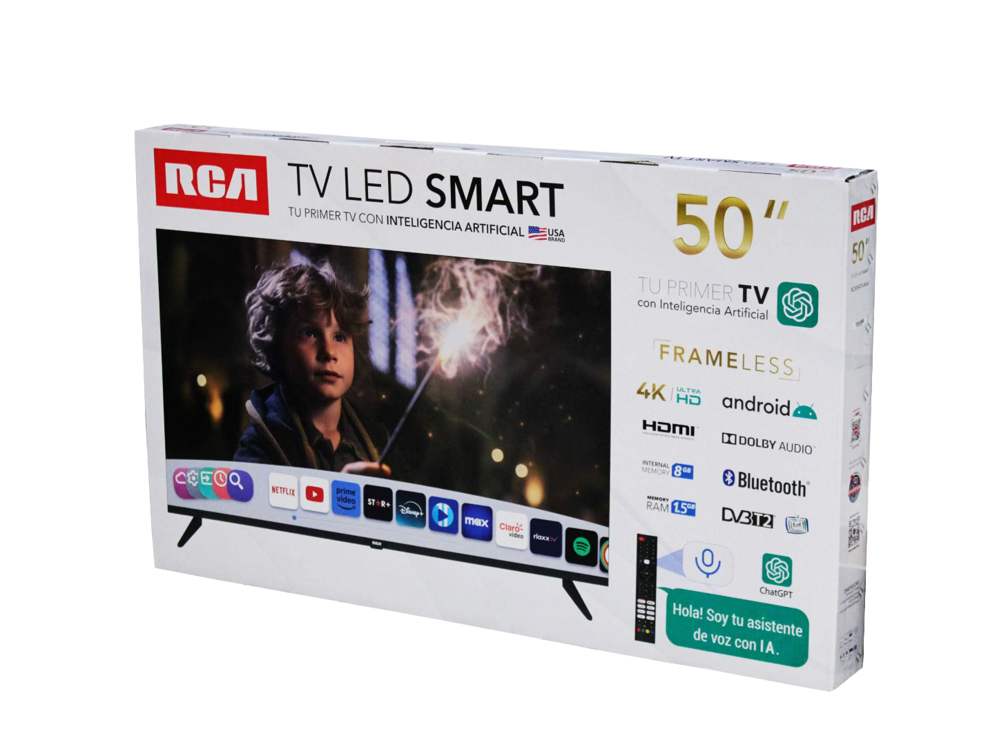 Smart TV RCA 50 pulgadas 4K UHD con inteligencia artificial, modelo RC50NS