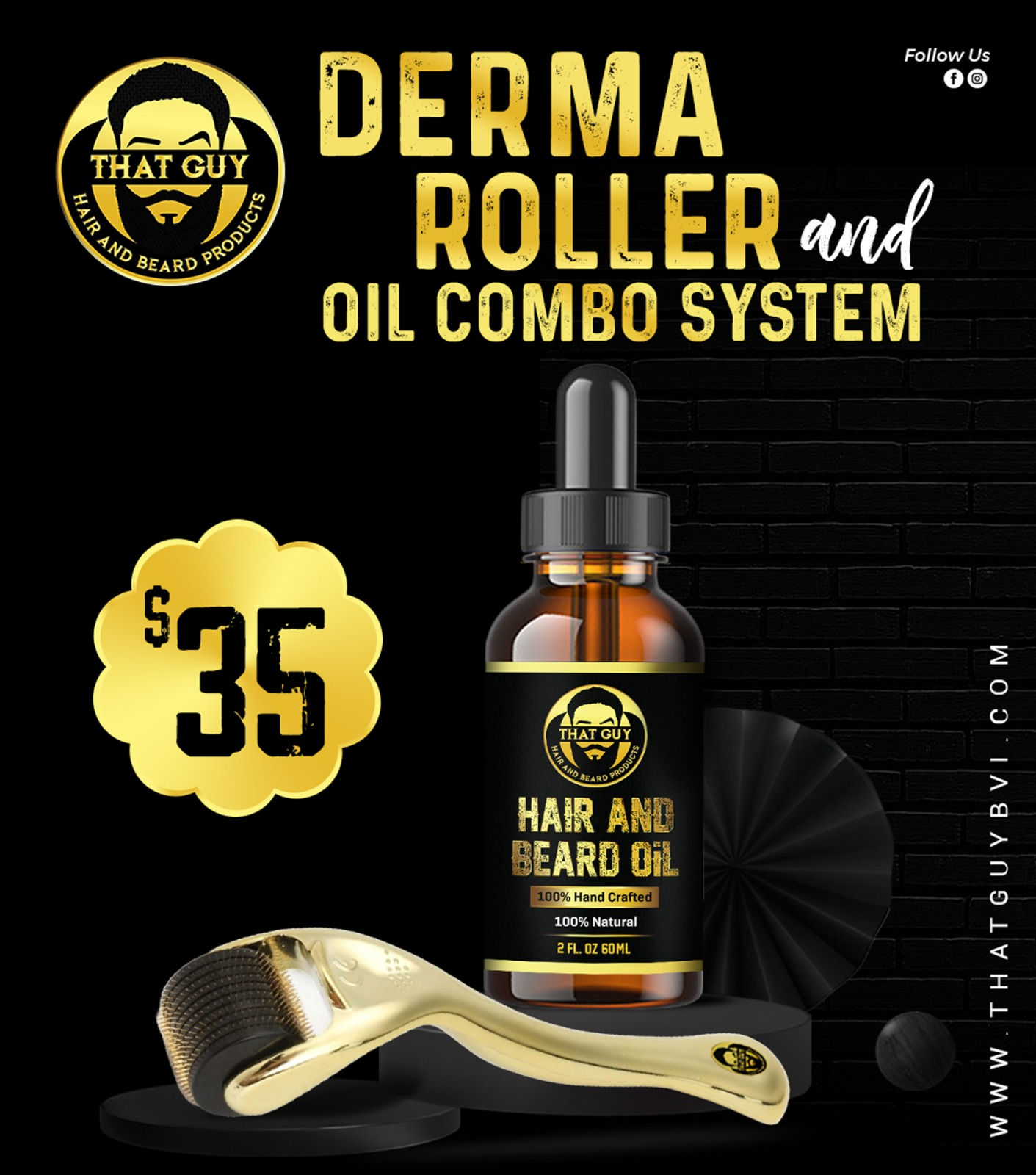 Derma Roller  & Oil Combo System