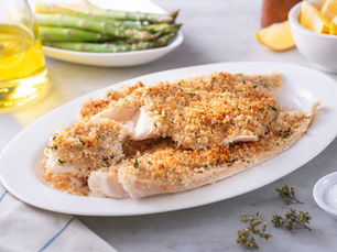 Broiled Tilapia Oreganata with Asparagus