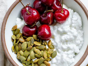 Cottage Cheese with Cherries & Pumpkin Seeds