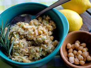 Open-faced Chickpea "Chicken" Salad Sandwich