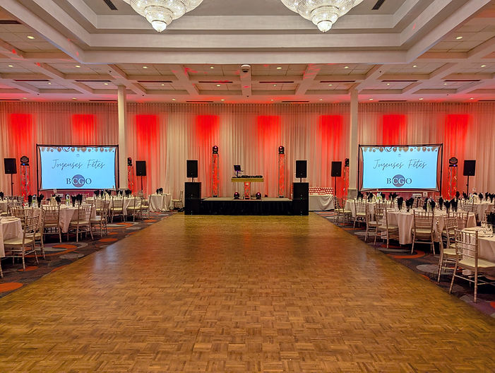 services techniques audiovisuels de soirée gala au centre de congrès palace de laval