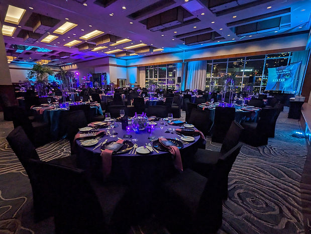 services d'éclairage et audiovisuels pour soirée gala à l'hotel Le Westin Montréal