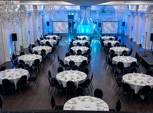 éclairage de contour de salle pour soirée gala avec DJ à l'Hôtel Montfort de Nicolet