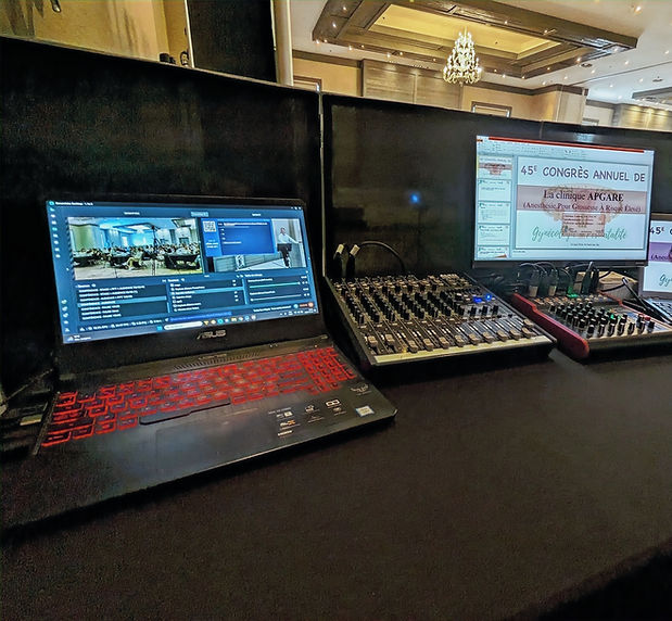 régie audiovisuelle et webdiffusion de congrès hybride au Manoir Saint-Sauveur