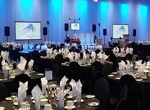 Technical and audiovisual services for a gala evening at the Château Royal de Laval