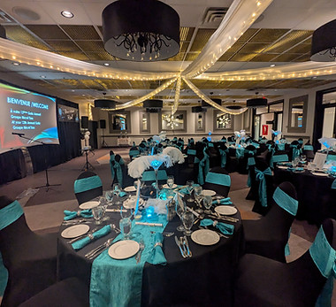 decoration et audiovisuel pour congrès à l'auberge godefroy