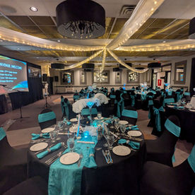 Technical, audiovisual, and décor management for the Groupe Récré'eau annual conference at Auberge Godefroy in Bécancour.