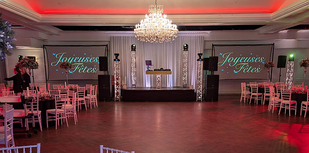 services techniques audiovisuels et DJ pour soirée gala au chateau classique de Montréal