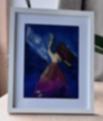 felted dancing girl portrait