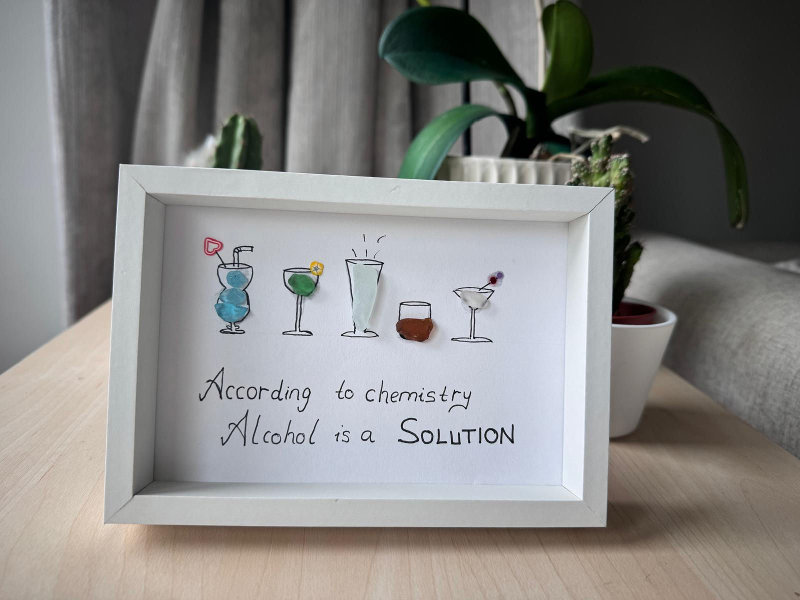 Alcohol Sea Glass Art