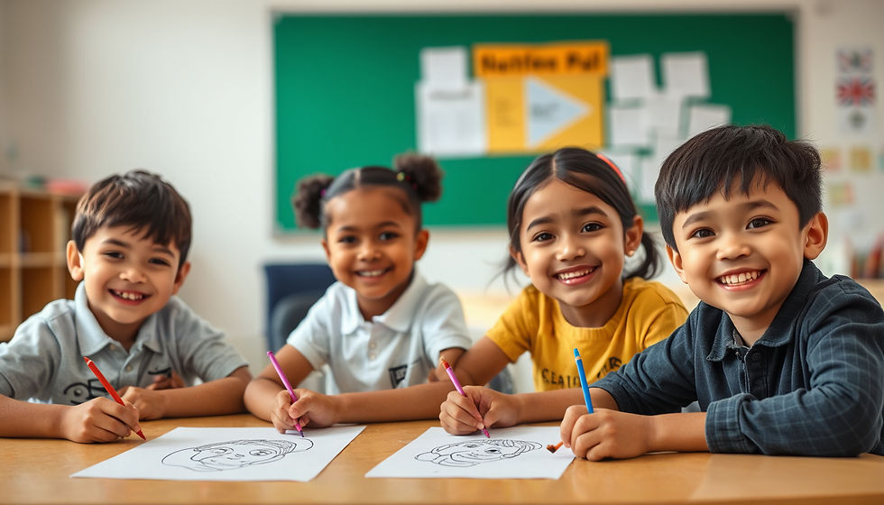 Eye-level view of a group of diverse individuals engaged in a creative discussion