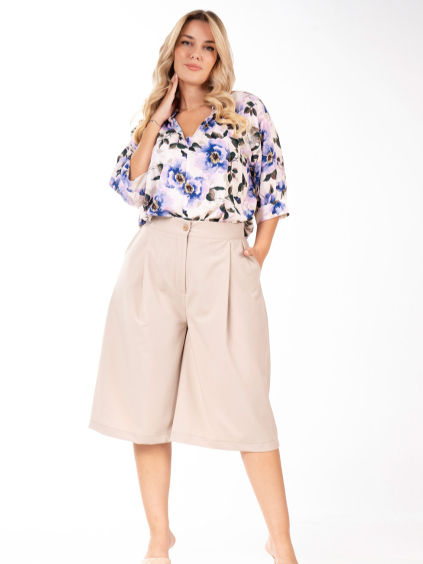 Plus size βερμούδα κιλότ