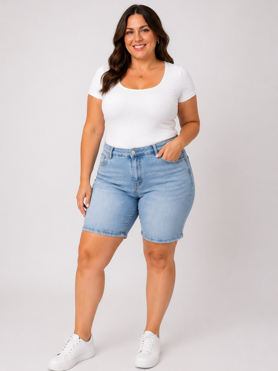 Τζιν σορτς plus size