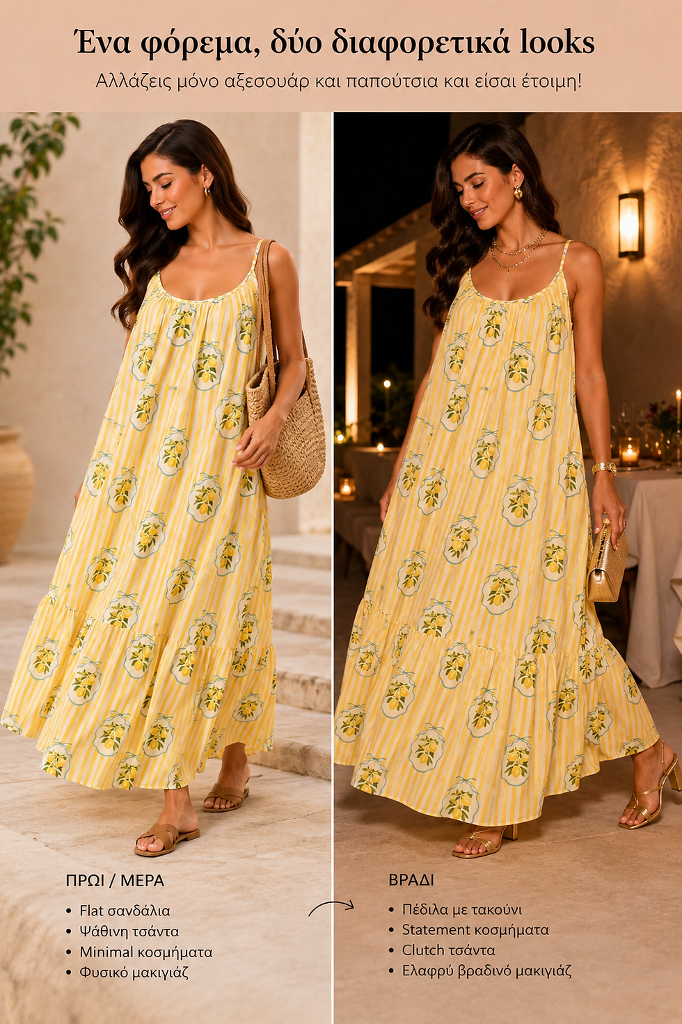 Δεν χρειάζεται να πάρεις διαφορετικό «καλό» outfit για κάθε βράδυ.