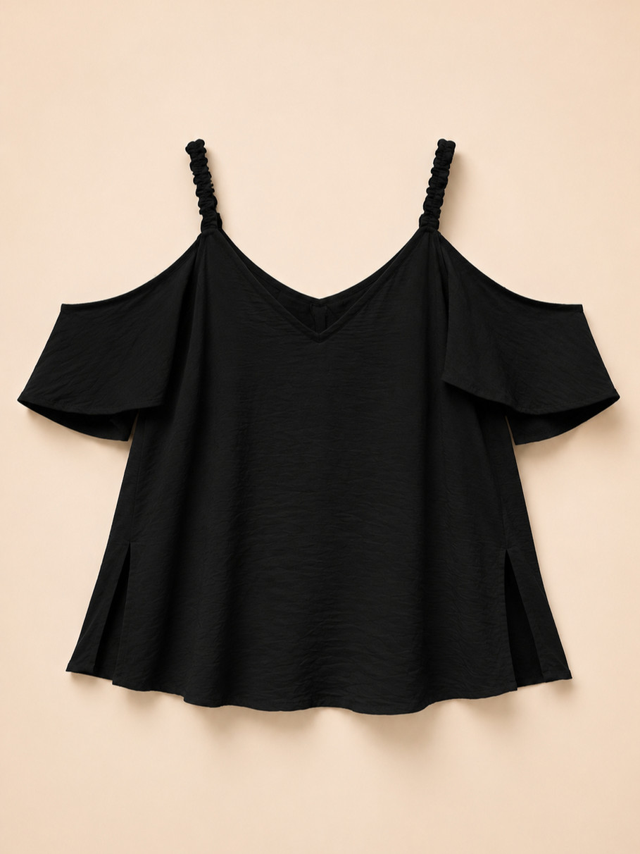 Μαύρη plus size μπλούζα