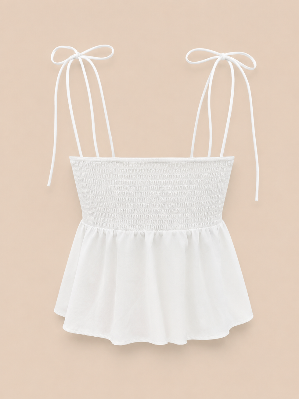 Λευκή μπλούζα peplum