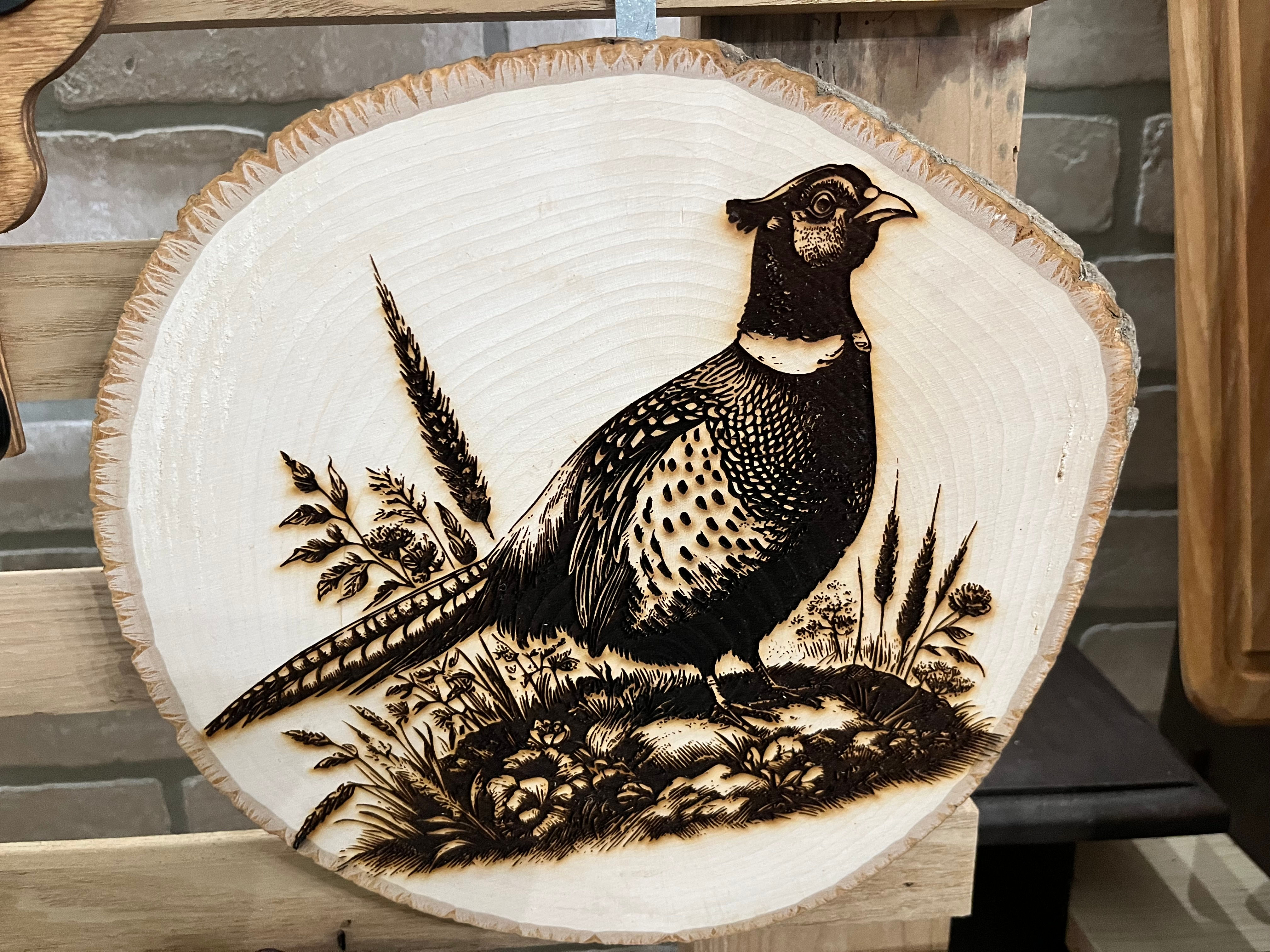 Phesant 3D Laser Engraved Wall Hanging