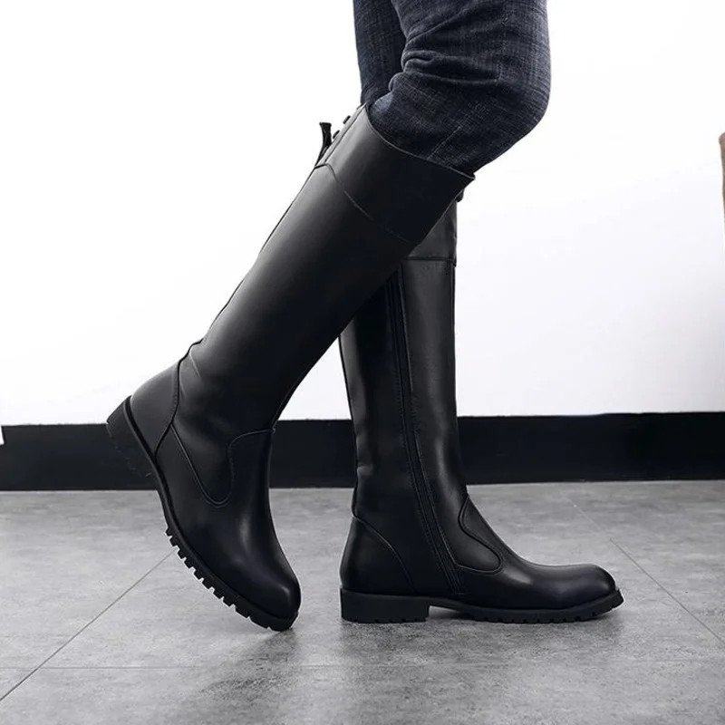 Thumbnail: Horse Riding Boots Male Microfibre Leather Rider Boots Equestrian Equipment