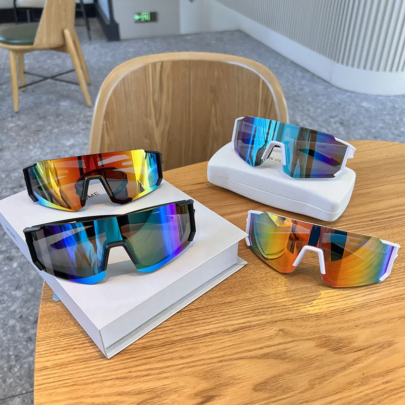 Hiking 2pcs Cycling Anti Light Glasses Men Women UV400 Sandproof Eye Protector