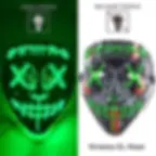 Thumbnail: Wireless Halloween Neon LED Purge Mask Masque Masquerade Party Masks Light Grow