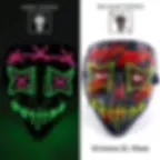 Thumbnail: Wireless Halloween Neon LED Purge Mask Masque Masquerade Party Masks Light Grow