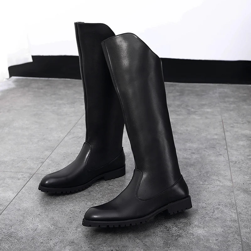 Thumbnail: Horse Riding Boots Male Microfibre Leather Rider Boots Equestrian Equipment