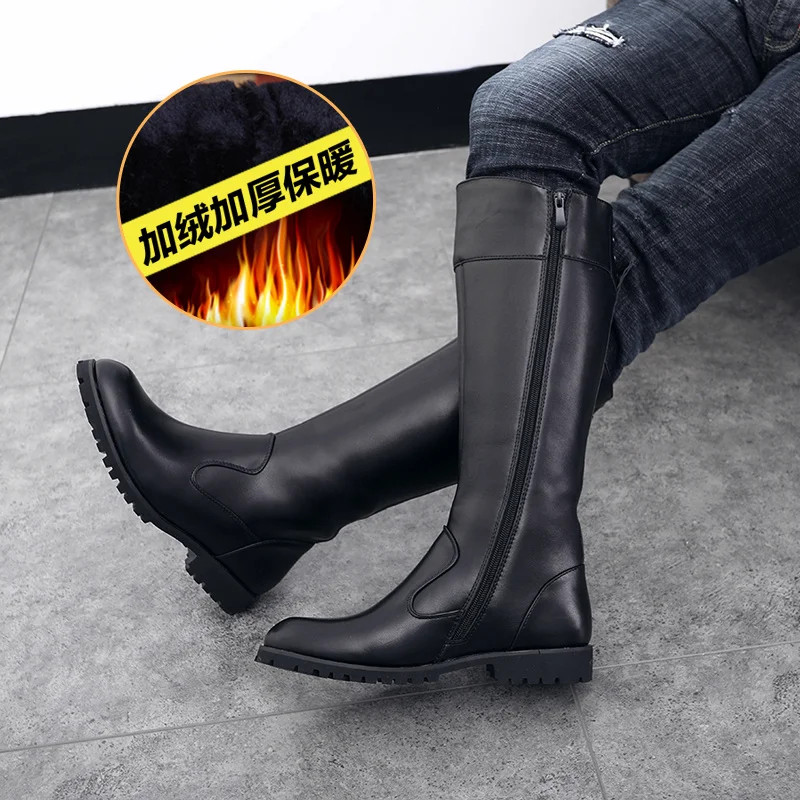Thumbnail: Horse Riding Boots Male Microfibre Leather Rider Boots Equestrian Equipment