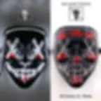 Thumbnail: Wireless Halloween Neon LED Purge Mask Masque Masquerade Party Masks Light Grow