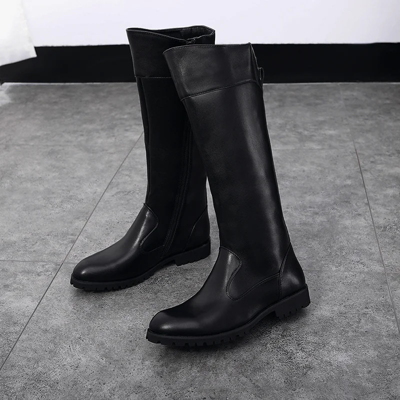 Thumbnail: Horse Riding Boots Male Microfibre Leather Rider Boots Equestrian Equipment
