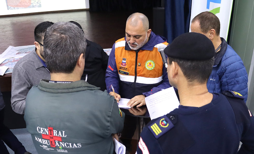 Prefeitura de Gravataí realiza simulado do Plano de Contingência El Niño para qualificar o tempo de resposta e assistência à população em caso de eventos climáticos extremos