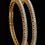 Thumbnail: Gold Diamond Running Bangle -Set of two
