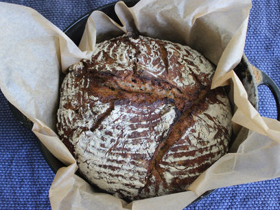 Nussbrot ohne Kneten