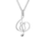 guitarclef® petite charm necklace on twinkle chain