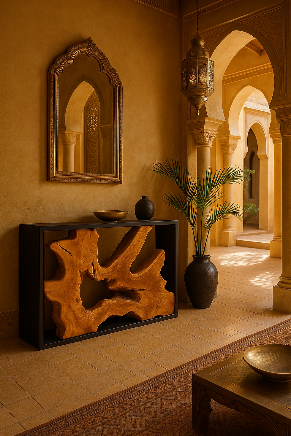 Thumbnail: Natural Teak Root Console Table