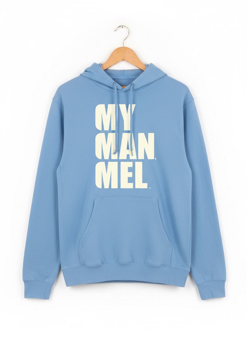 My Man, Mel Hoodie Light Blue