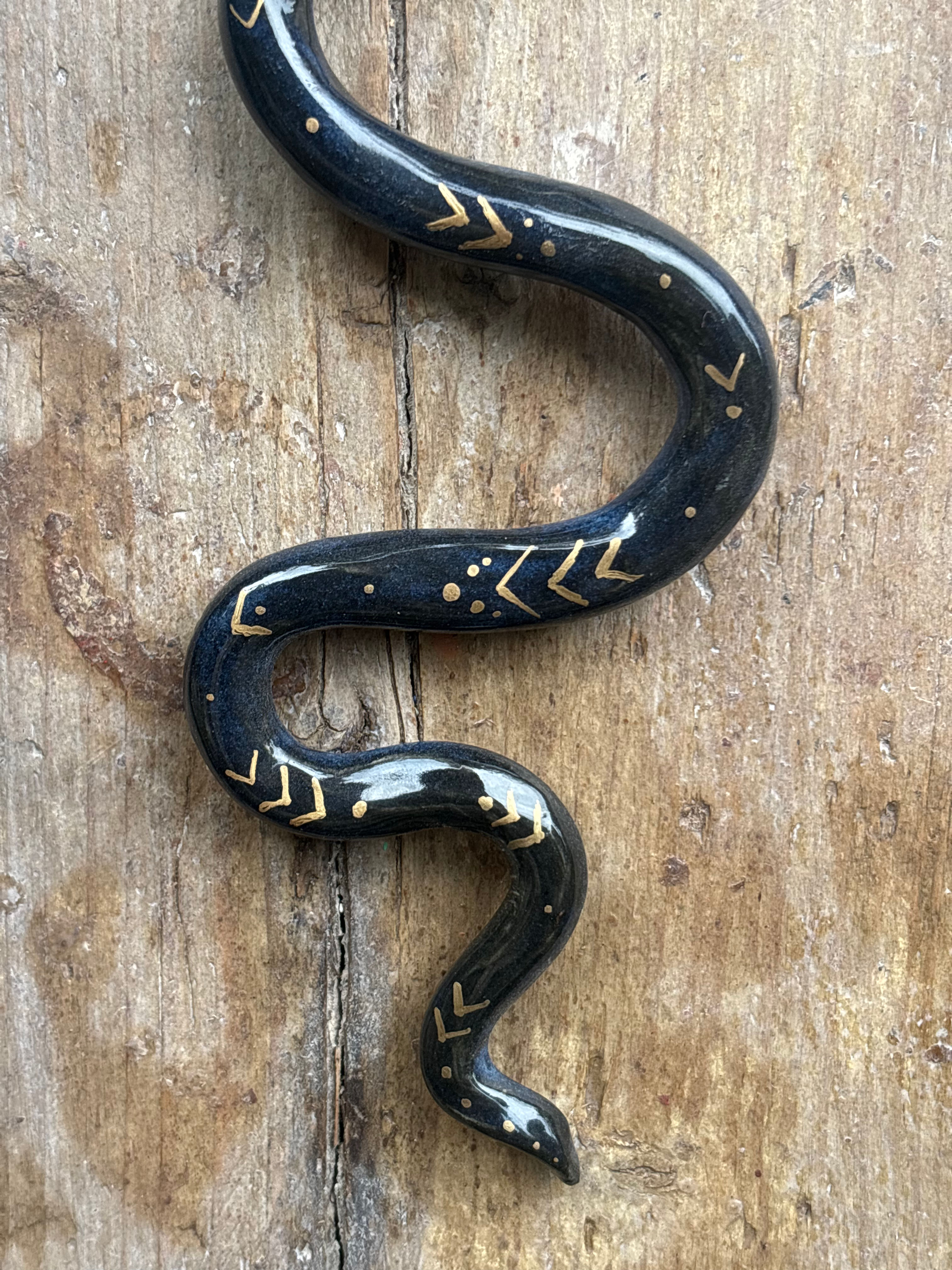 Large Midnight Spiral Wall Snake