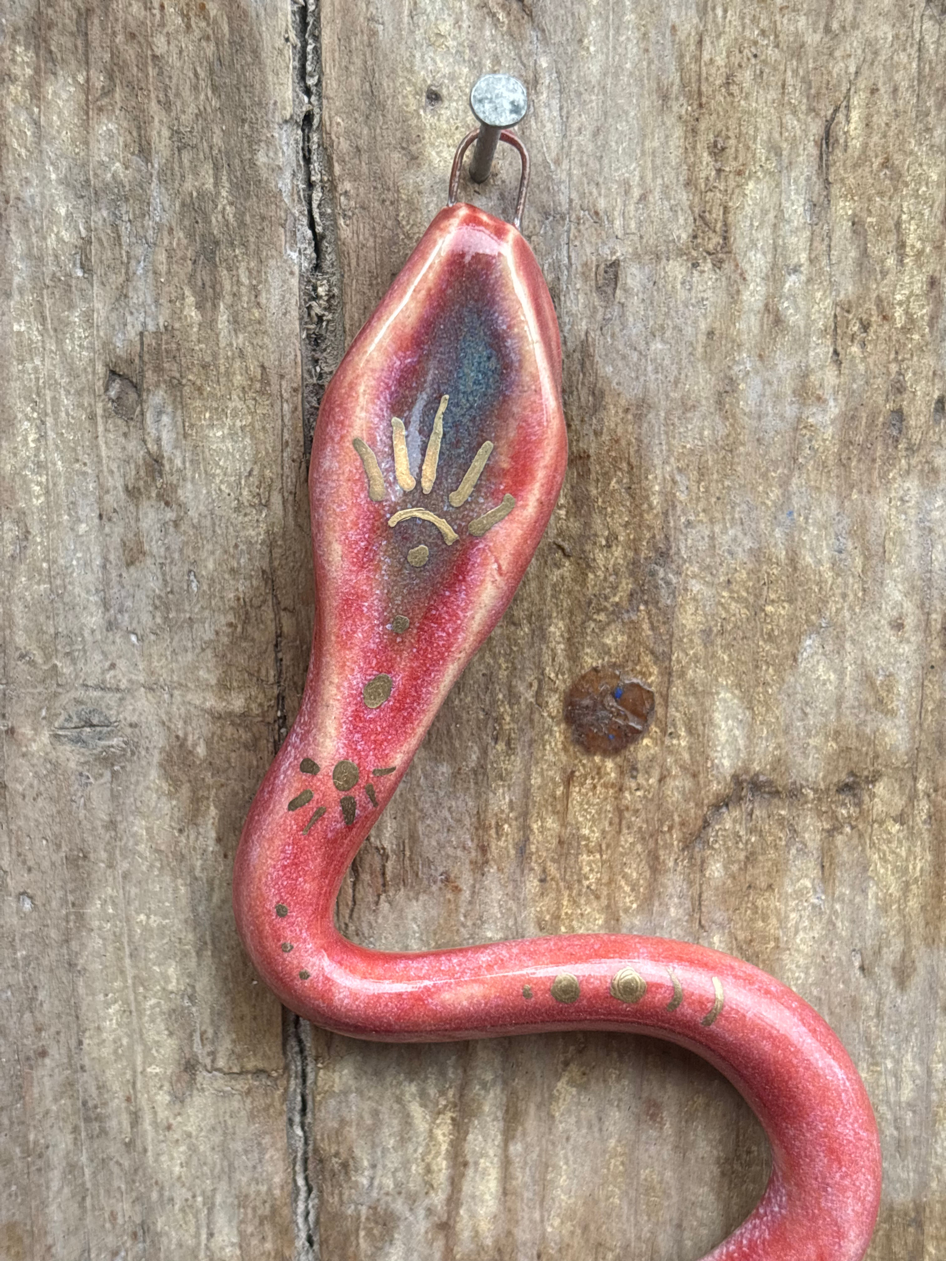 Green and Pink Wall Snake