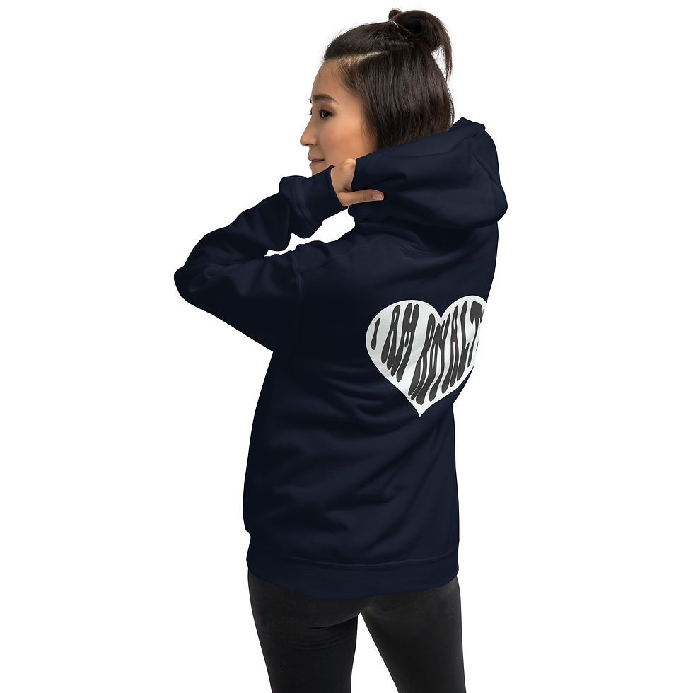 Thumbnail: "I AM ROYALTY" Unisex Hoodie White heart