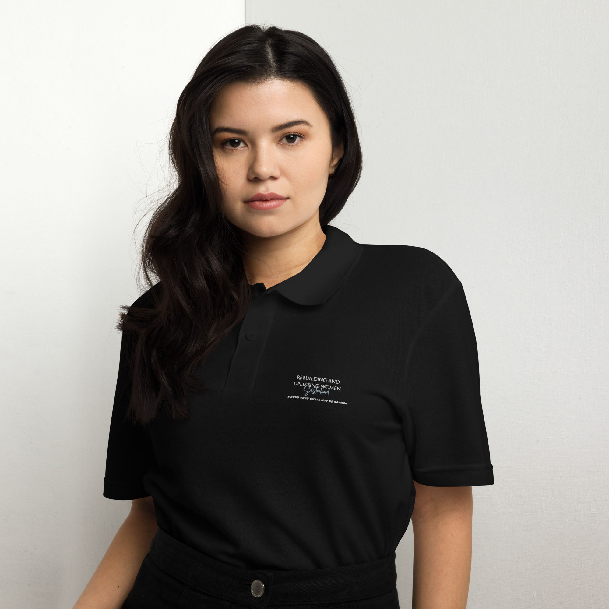 Sisterhood Unisex pique polo shirt dark