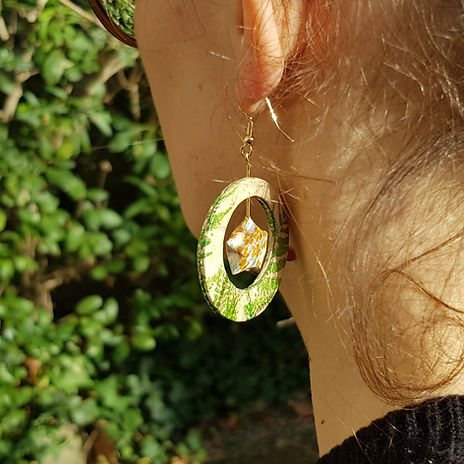Modèle  boucles d'oreilles origami, style créole