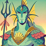 Animation of merfolk leader