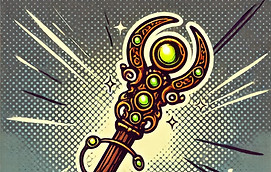 Animation of a fantasy staff