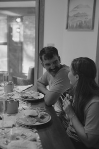 white mountains micro wedding celebration with brunch at an airbnb
