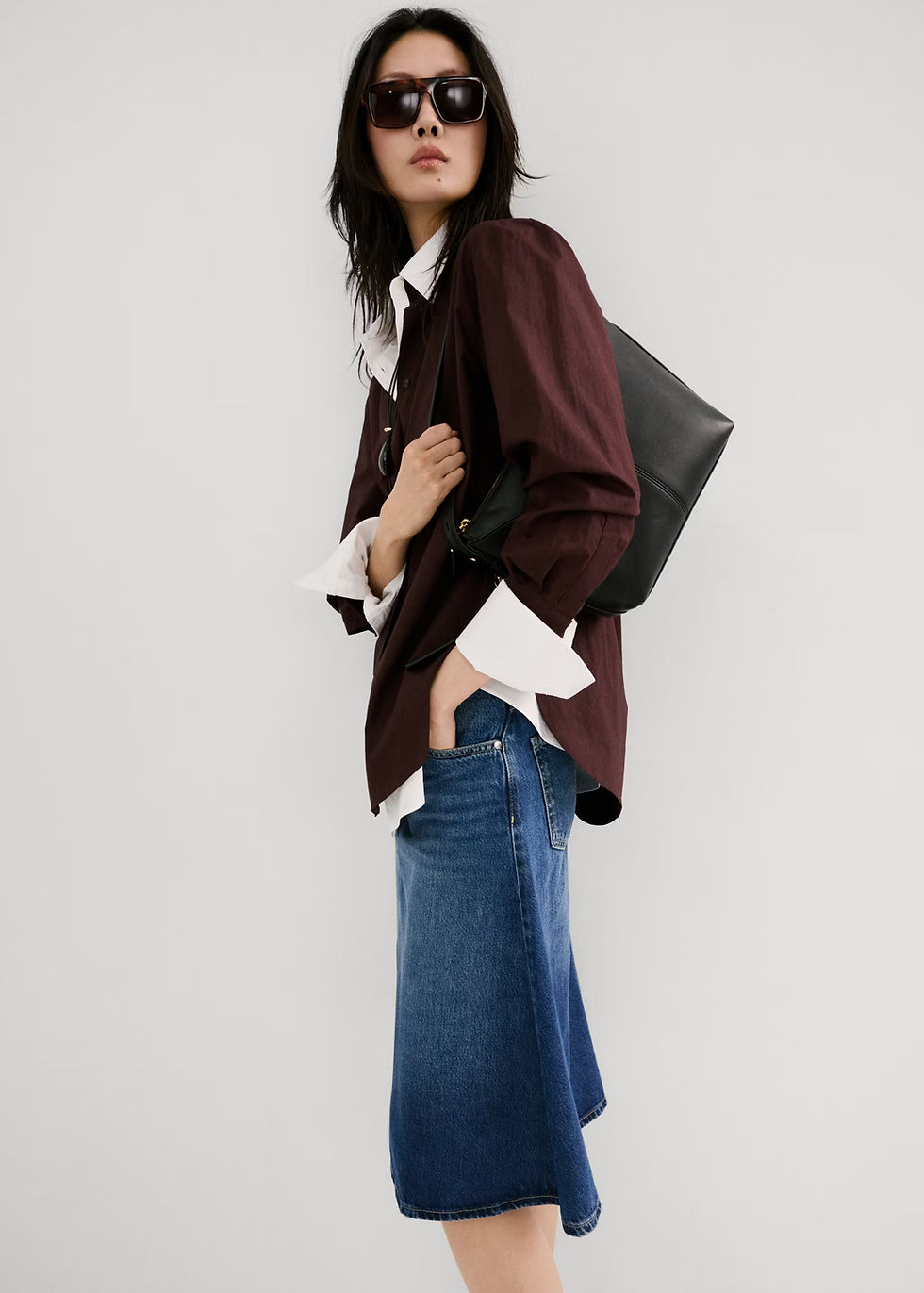 Thumbnail: Midi denim skirt