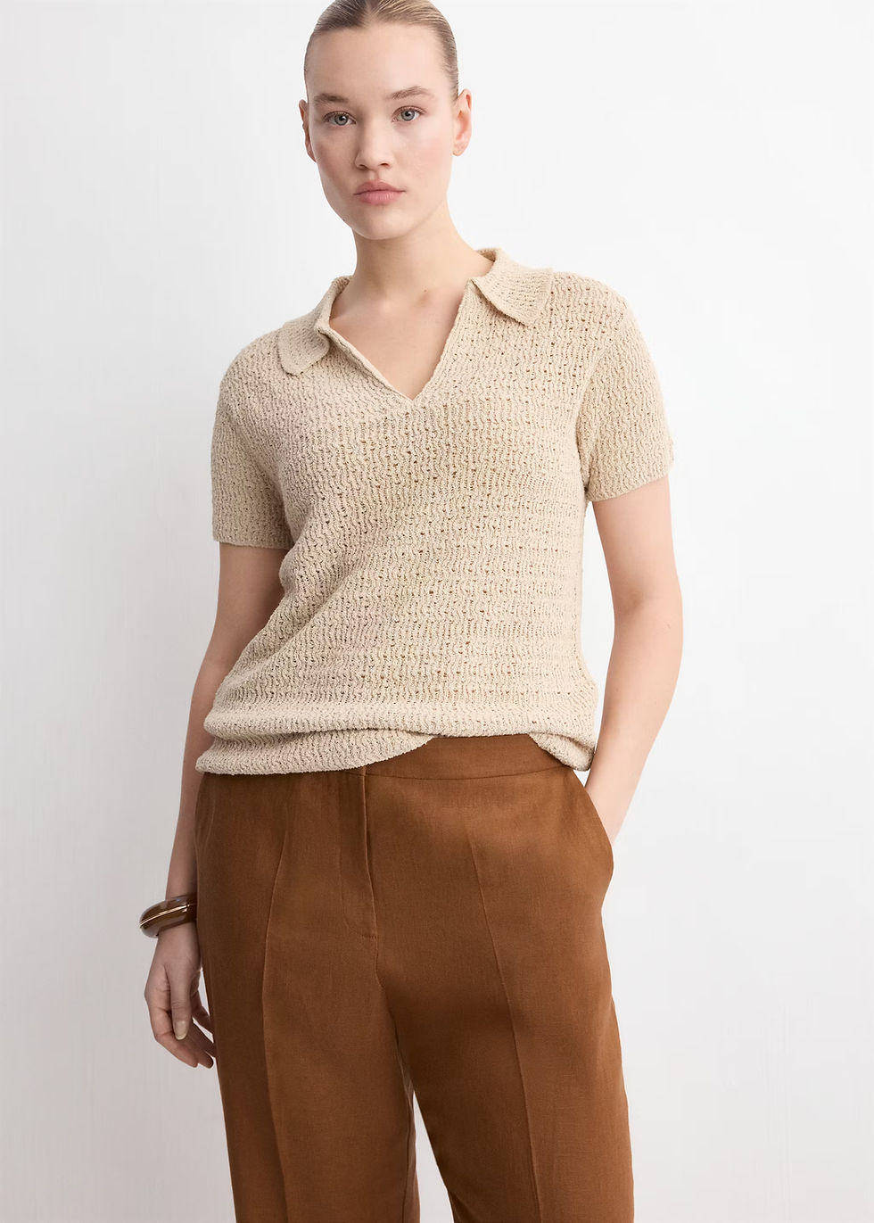 Thumbnail: Knitted polo-neck sweater