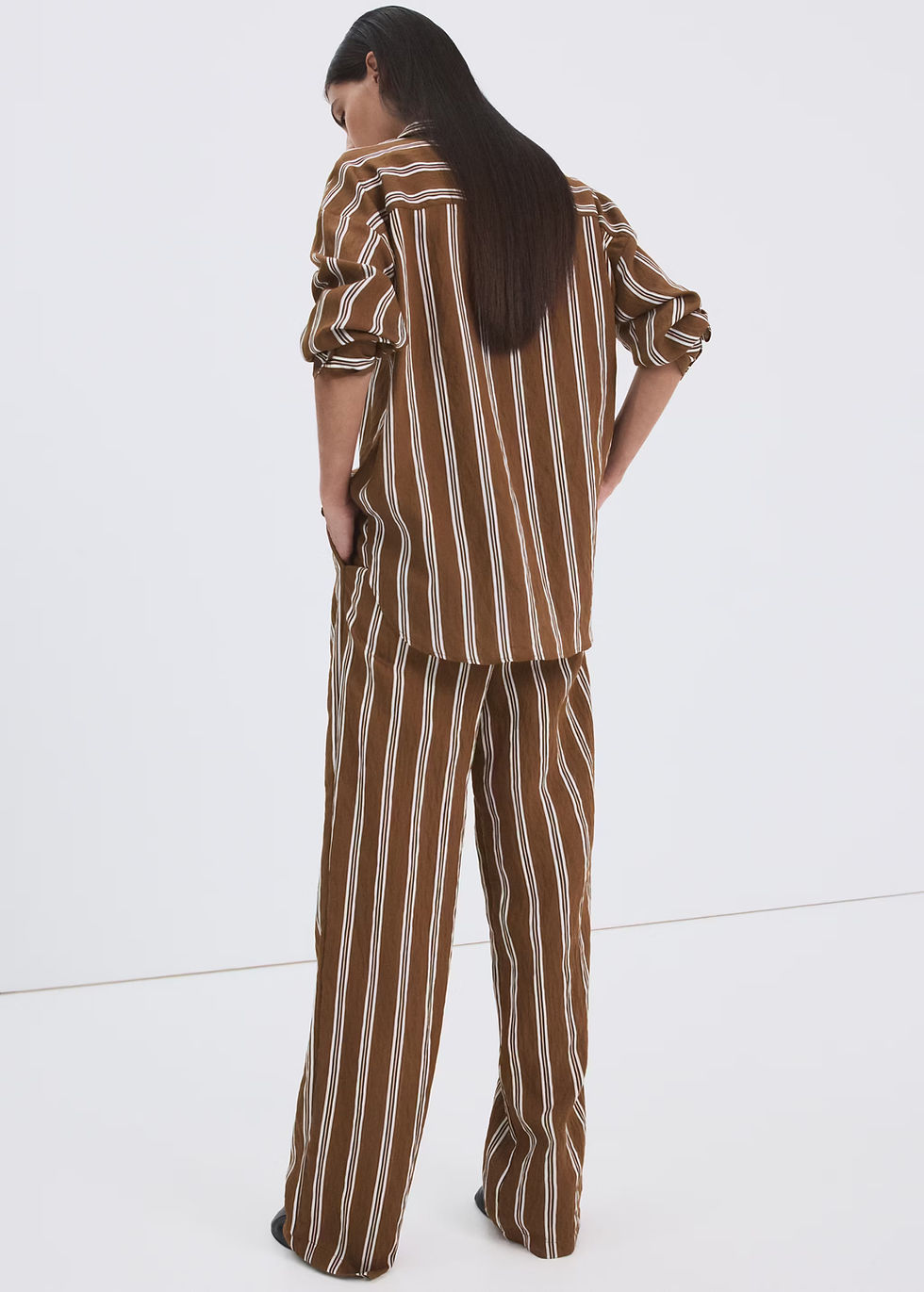 Thumbnail: Pleated striped trousers